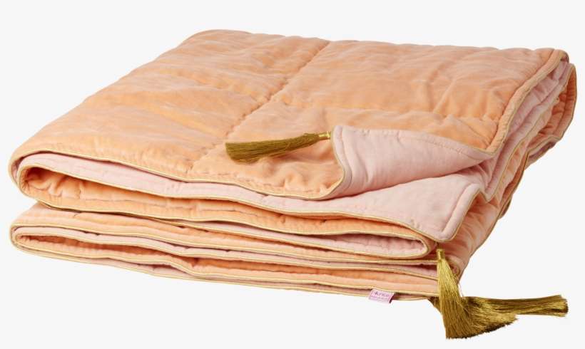 Velvet Blanket With Gold Piping - Rice Fluwelen Deken Met Gouden Rand, transparent png download