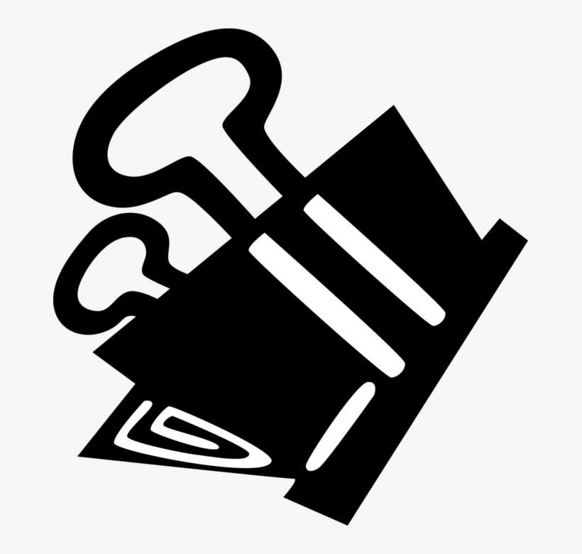 Vector Illustration Of Strong Metal Bulldog Binder - Binder Clip, transparent png download