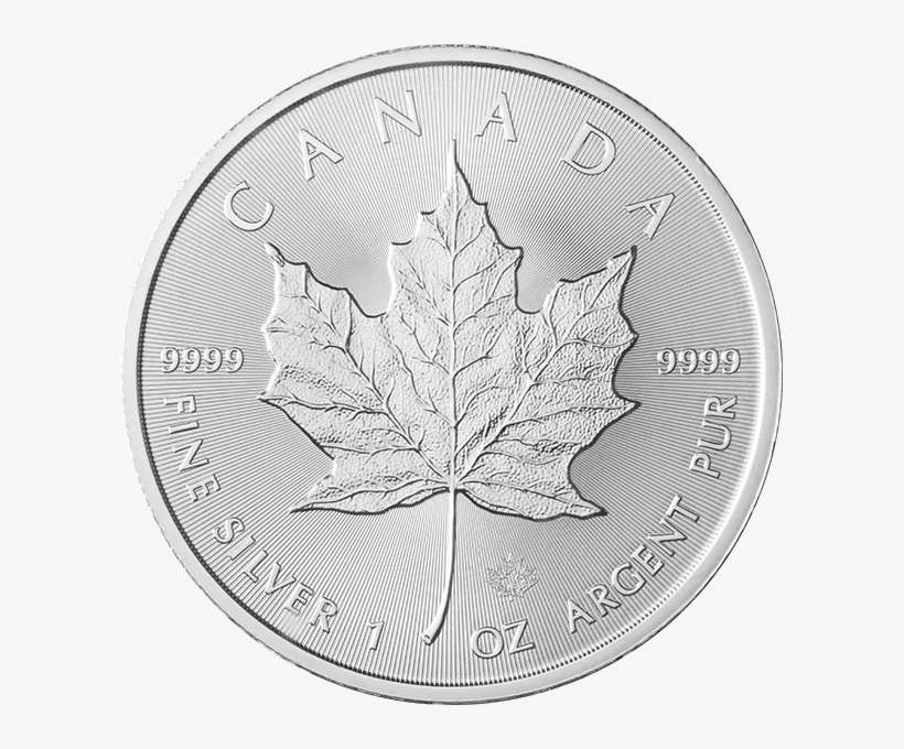 1 Oz Silver Coin - Canadian Silver Maple Leaf, transparent png download