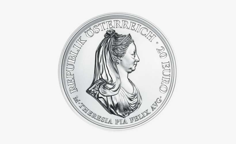 Silver Coin Maria Theresa Clemency - Maria Theresia Münze 2018 20 Euro Österreich, transparent png download