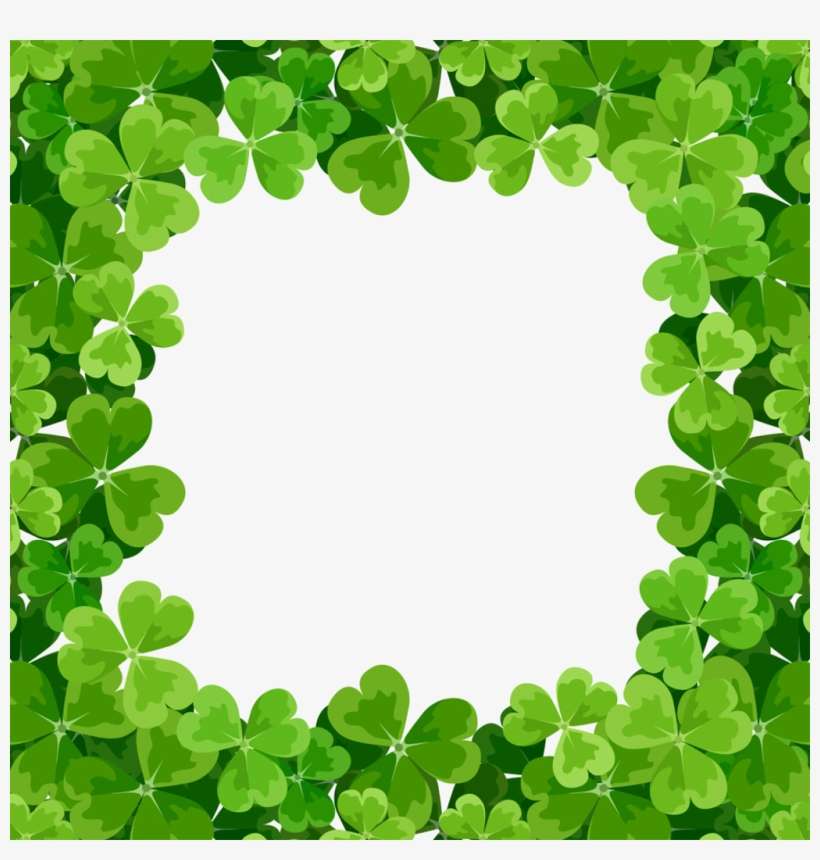 Clovers Stpatricksday Frame Border Ftestickers - Saint Patrick Day Border Free, transparent png download