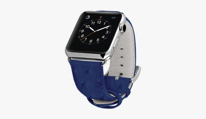 Blue Steel - Ullu Hand-colored Leather Apple Watch Band, transparent png download