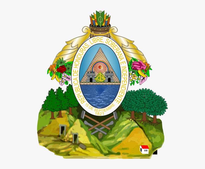 Coat Of Arms Of Honduras Escudo De Armas, Sudamerica, - Escuela Republica De Honduras, transparent png download