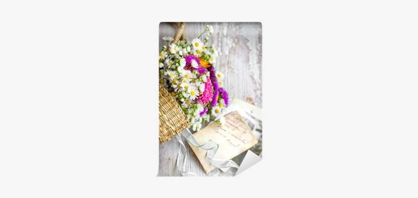 Rustic Nastalgia Background With Field Flowers Wall - Paris`ten Sevgilerle Arkadya Yayınları, transparent png download