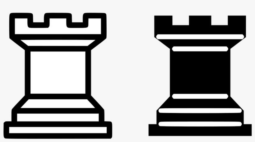 Chess Piece Rook Pawn Knight - Piezas De Ajedrez Torre, transparent png download