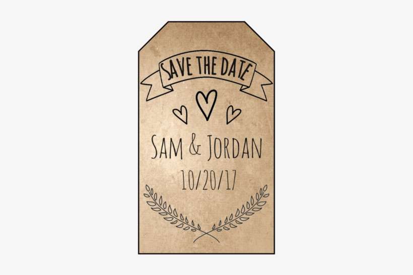 Organic "save The Date" Gift Tag - Save The Date, transparent png download