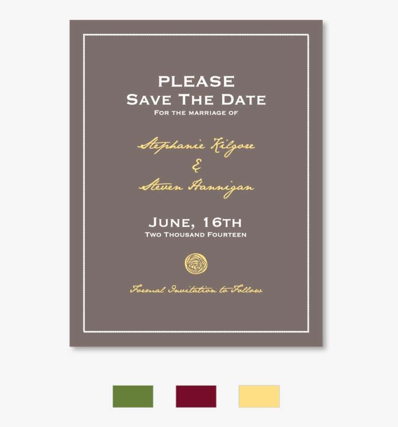 Modern Poppies Save The Date - Poster, transparent png download