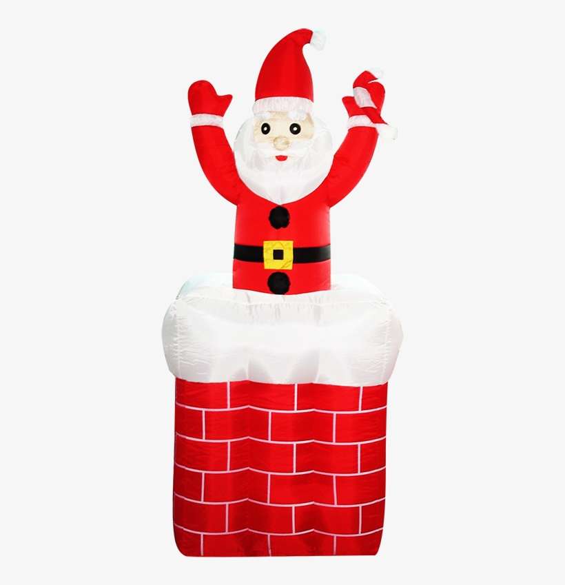 Dj Ft Ao Ar Livre Inflvel Natal Papai Noel - Papai Noel Chaminé Png, transparent png download