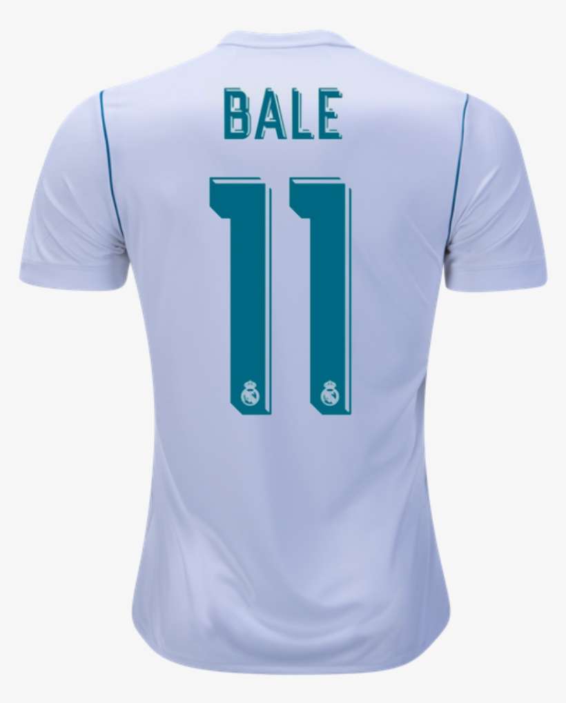 Real Madrid 17/18 Home Jersey Bale - Real Madrid Dorsales 2018, transparent png download