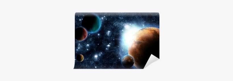 Abstract Planet With Sun Flare In Deep Space - Abstract Planets, transparent png download