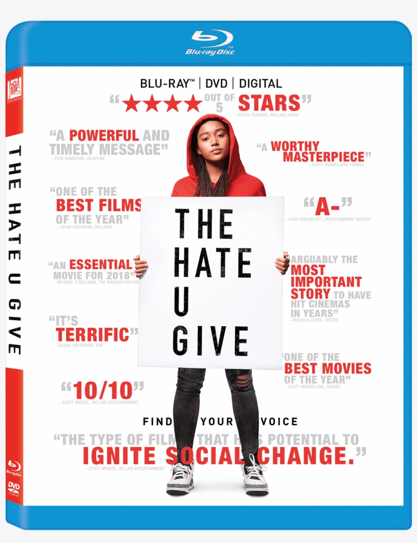 The Hate U Give Blu-ray Combo Pack Cover, transparent png download