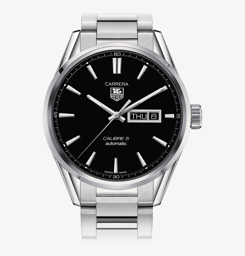 Tag Heuer Carrera Calibre 5 Day-date 41mm Black Dial, transparent png download