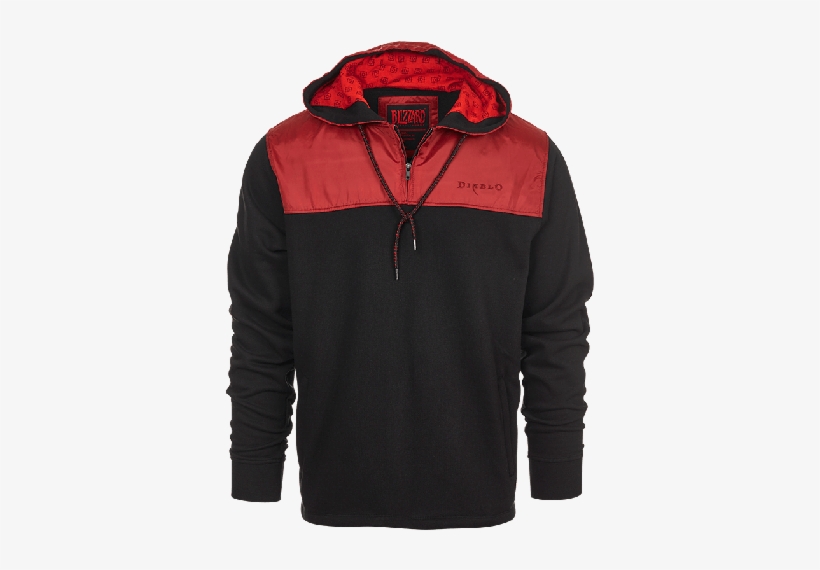 Diablo Half-zip Hooded Pullover - Diablo Half Zip Hooded Pullover, transparent png download