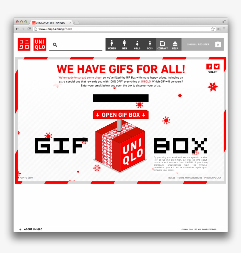Uniqlo Holiday Gif Box Holiday Gif, Uniqlo, Ecommerce, - Uniqlo, transparent png download