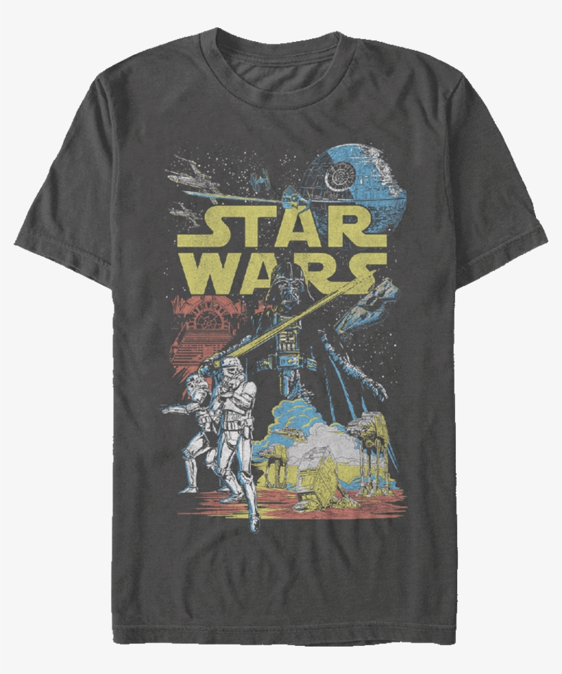 Empire Collage Star Wars T-shirt - Star Wars Men's Rebel Classic Graphic T Shirt, transparent png download