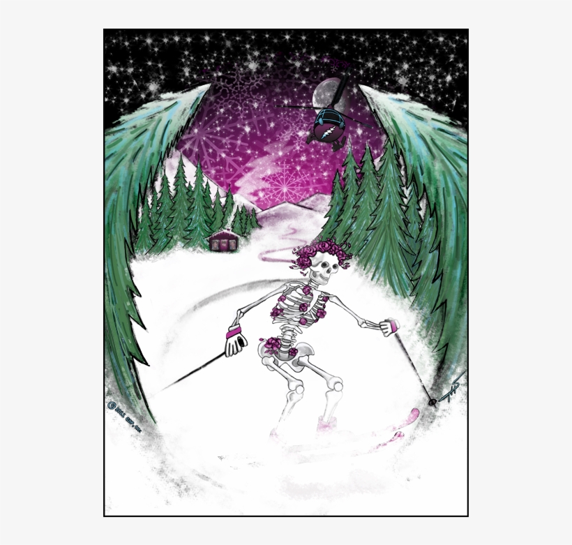 Grateful Dead Skeleton Skiing, transparent png download