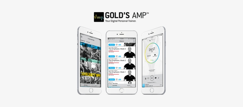 Gold's Amp Screen - Gold's Gym Amp App, transparent png download
