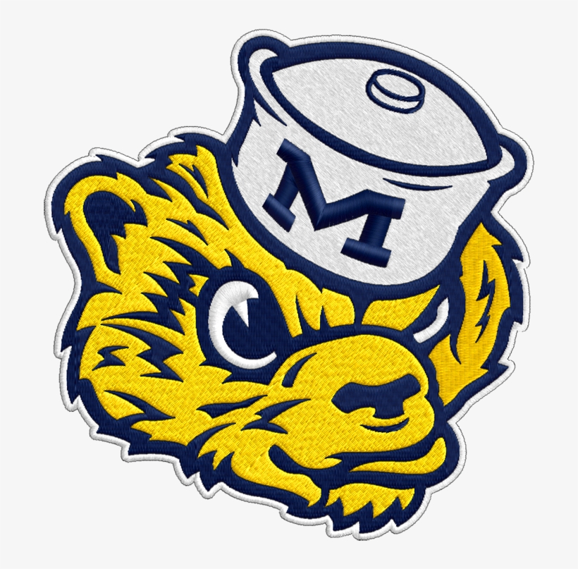 Sports Logo Clipart At Getdrawings - Michigan Wolverines Vintage Logo, transparent png download