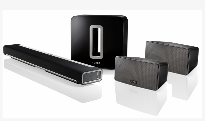 Sonos 5.1 Playbar & Play:3 & Sub Wireless Bundle, transparent png download