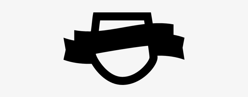 Award Shield Symbol With A Ribbon Banner Vector - Shapes Symbols Banner Png, transparent png download
