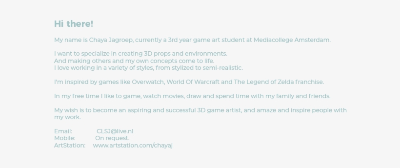 Hi There My Name Is Chaya Jagroep, Currently A 3rd - Mediacollege Amsterdam, transparent png download