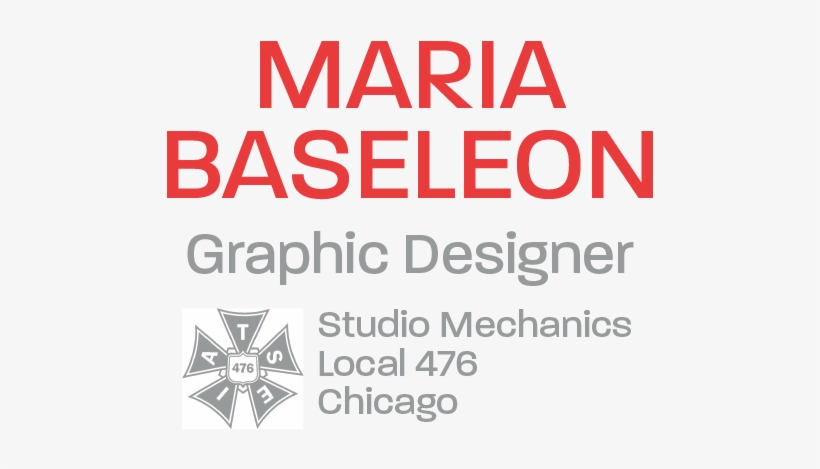 Maria Baseleon - Graphic Designer - Iatse - Graphic Design, transparent png download