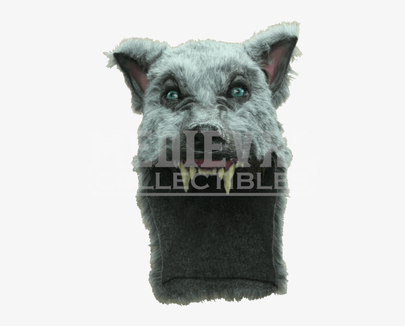 Grey Wolf Head Mask - Mask Helmet Wolf Grey, transparent png download