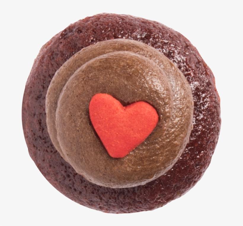Chocolate Red Velvet Cupcake Small Top View Image - Chocolate, transparent png download