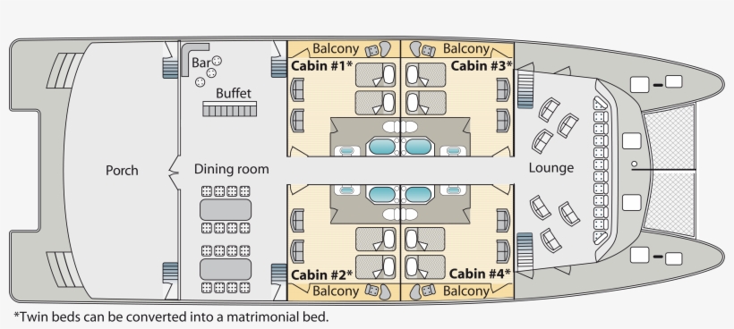 Oceanspray Main Deck - Plan, transparent png download