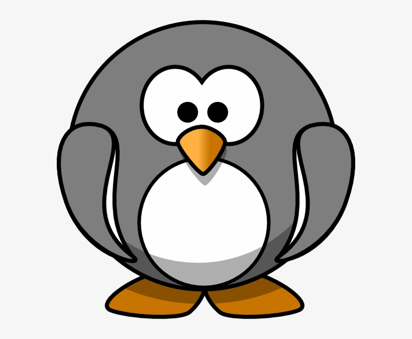 How To Set Use Grey Penguin Clipart - Gray Penguin Clipart, transparent png download