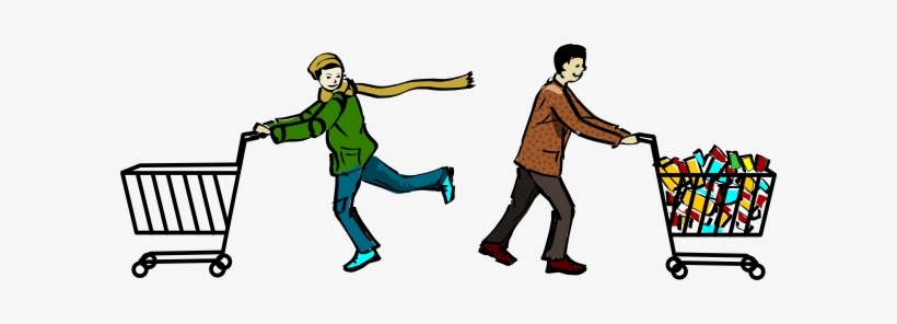 Two Men Shopping Clip Art - Shopping Clip Art Png, transparent png download