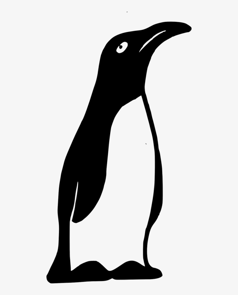 Sad Penguin Clipart Png - Emperor Penguin Clipart Black And White, transparent png download