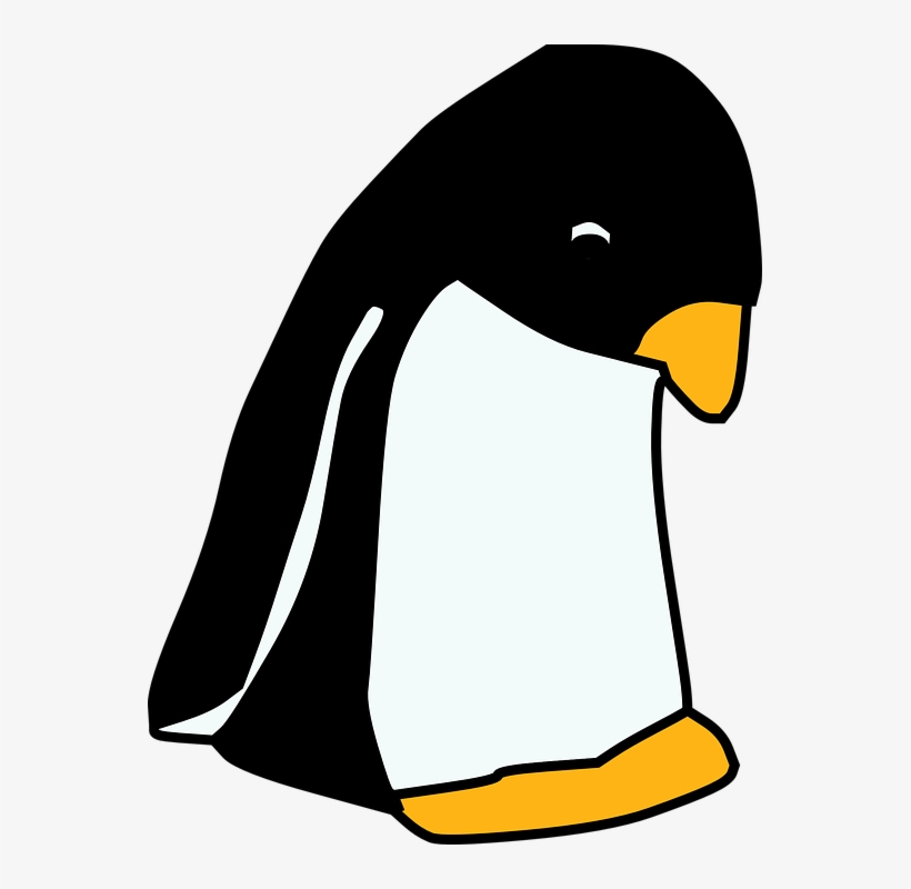 Penguin Clip Art Free Vector 4vector - Sad Penguin Clipart, transparent png download