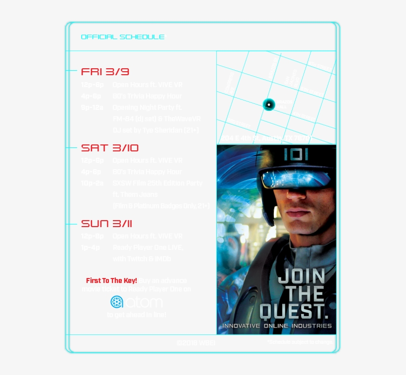 Ready Player One Official Movie Site In Theaters March - 2018, transparent png download