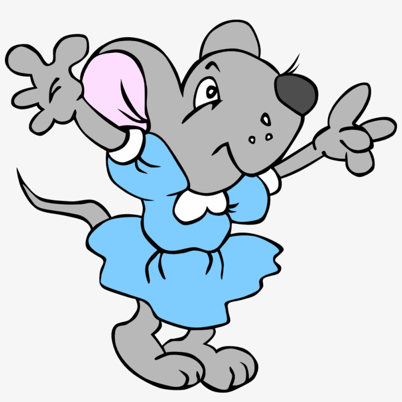 Free Cute Mouse Clipart, Download Free Clip Art, Free - Preposition On The Right, transparent png download