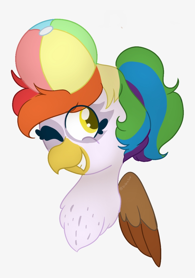 Bubaiuv, Beach Ball, Cute, Hippogriff, Interspecies - Cartoon, transparent png download