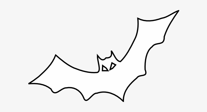 Outline Clip Art At Clker Com Vector - White Bat Outline PNG Image |  Transparent PNG Free Download on SeekPNG