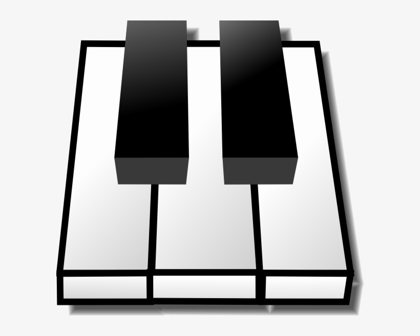 Piano Clip Art Clipart - 2 Black Keys Piano, transparent png download