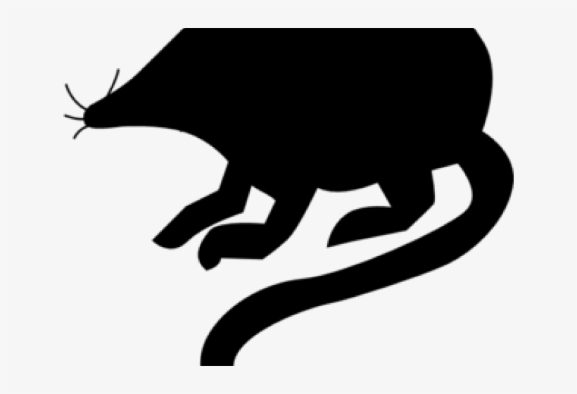 Mouse Clipart Silhouette - Mouse Silhouette Shower Curtain, transparent png download
