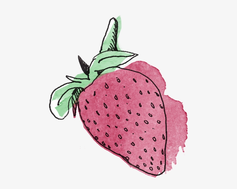 Strawberry Drawing Png - Ilustracion De Frutilla, transparent png download