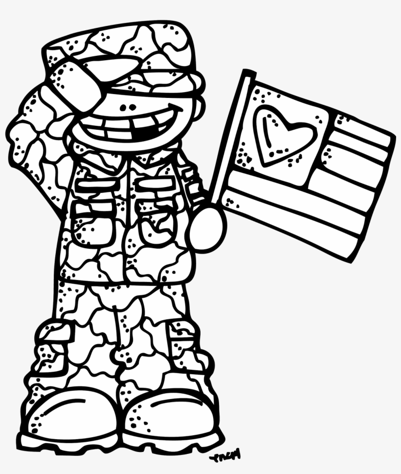 Melonheadz Illustrating Always In My Heart - Memorial Day Clipart Black And White, transparent png download