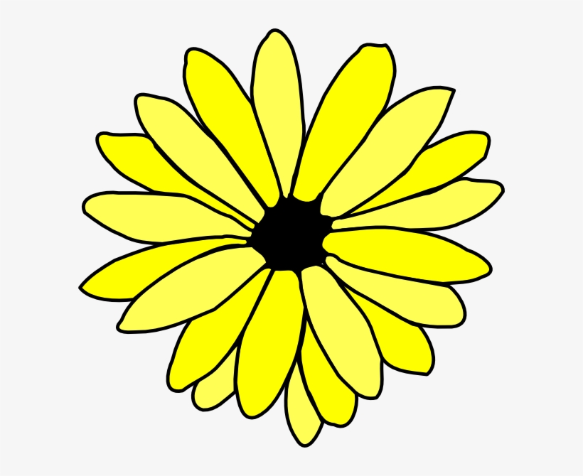 How To Set Use Yellow Daisy Clipart - Single Flower Coloring Flower, transparent png download