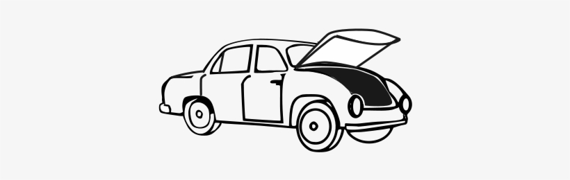 Car With Open Trunk Clipart Png For Web - Dibujo Coche Maletero Abierto, transparent png download