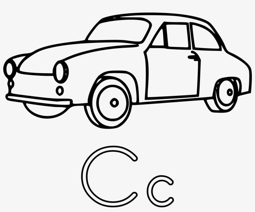 C Is For Car Graphic Freeuse - Colouring Page Of A Car, transparent png download