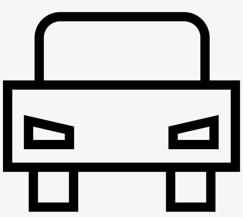 Car Outline Frontal View - Car, transparent png download