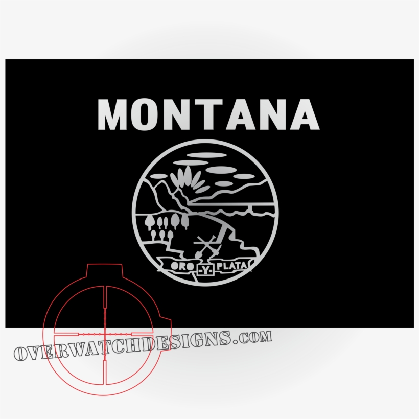 Montana State Flag Decal - Montana State Flag, transparent png download