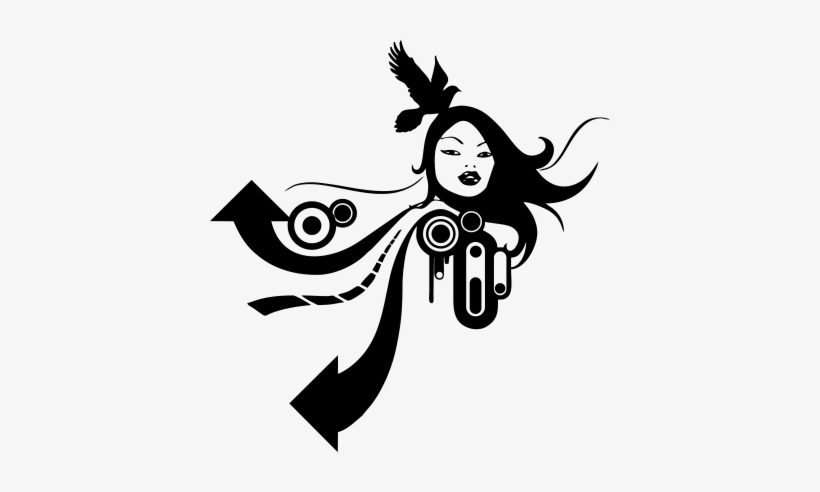 Mujer Abstracta - Sticker, transparent png download