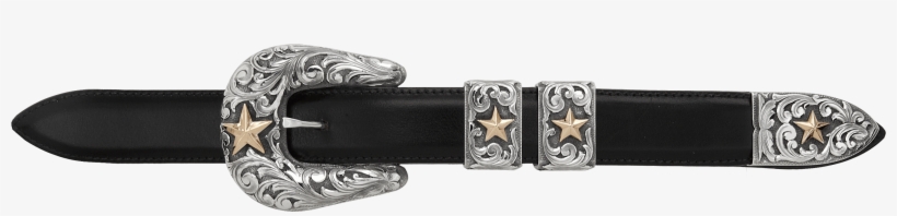 Pecos 1832 Engraved Sterling Buckle Set - Belt, transparent png download