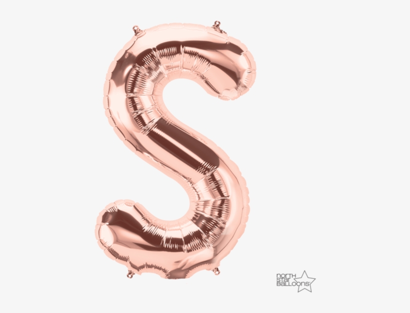 34" Rose Gold Letters - Rose Gold Letter S Balloon, transparent png download