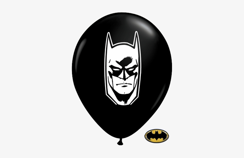 5" Batman Face Onyx Black Latex Balloons - 5" Batman Balloons - Black (bag Of 10), transparent png download